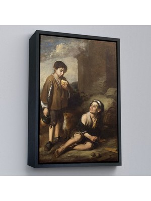 Çerçeveli Bartolomé Esteban Murillo'nun Argolla Oyununa Davet TABLOSU-6290
