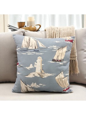 Yelkenli Kırlent Kılıfı