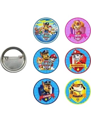 Dodomar Lisanslı Yaka çanta rozeti PAW PATROL 6LI