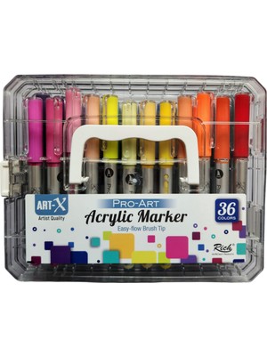 Rich Art-X Pro Art Fırça Uçlu Akrilik 36 Renk