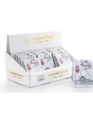 Taşlı Istanbul Tasarımı El Aynası Ince ALK2471A