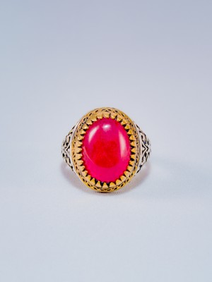 Osmanlı Stil 925 Ayar Gümüş Kırmızı Akik (Aqeeq) Erkek Yüzük Parmağa Göre Ayarlanır 9.95 gr