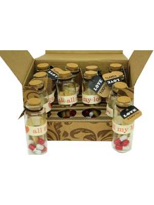 Dilek Şişesi Love 12'li Paket Hediyelik