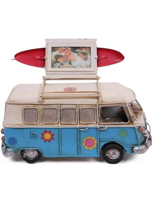 Dekoratif Metal Minibüs Çerçeveli ve Kumbaralı Hediyelik