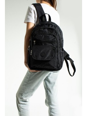 Unisex Okul Çantası Su Itici Hafif Klinkır Kumaş Günlük Sırt Çantası 40*30 cm Çok Cepli