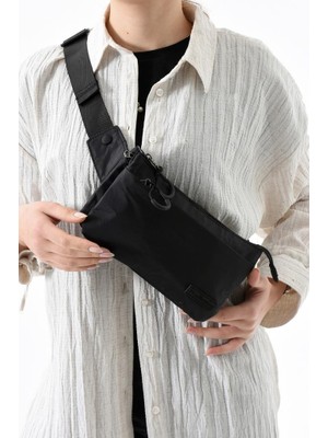Unisex Bel Çantası Free Bag Paraşüt Kumaş Hafif Yağmur Geçirmez Kumaş Çok Cepli Body Bag 23*12 cm