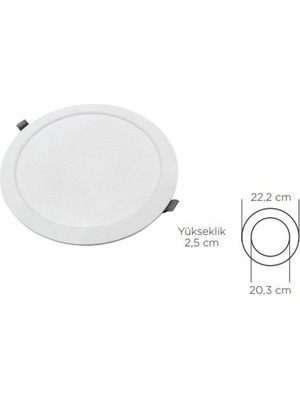 Zmr 18 W Slım Panel LED Spot 6500K