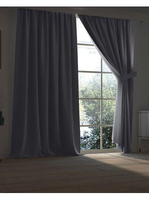 Blackout Gri  Fon Perde Işık Geçirmez Pilesiz Güneşlik Fon, Gri Fon, Perde, Tül,