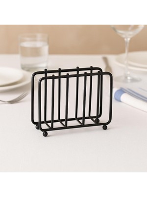 Siyah Dekoratif Ayaklı Peçetelik