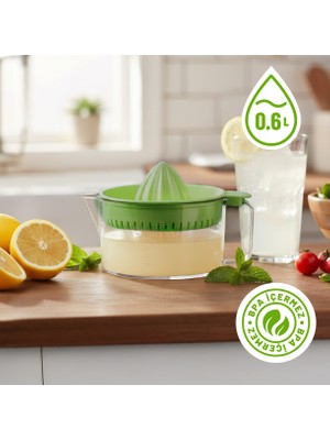 Eviona Limon ve Narenciye Sıkacağı, 0.60 L, Hazneli ve Ölçü Göstergeli