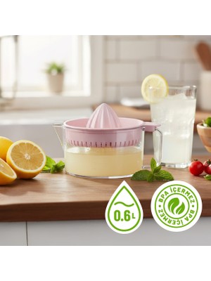 Limon ve Narenciye Sıkacağı, 0.60 L, Hazneli ve Ölçü Göstergeli