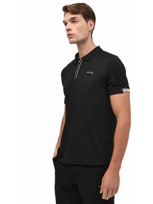 Lumberjack ml Franky 12BA-111 5pr Siyah Erkek Kısa Kol T-Shirt