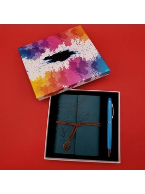 Tükenmez Kalem Mavi Defter Dekoratif Hediyelik