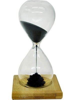 Kum Saati Manyetik Ahşap Standlı Dekoratif Hediyelik