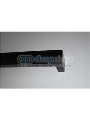 Mat Siyah Paslanmaz Çelik Sürgü ve Çekme Kapı Kolu 40X20 Mm. Profil