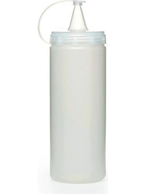 Şeffaf Kapaklı Sızdırmaz Yağlık Sosluk Şişesi Plastik Yağdanlık 400 Ml. AP-9028 (5047)