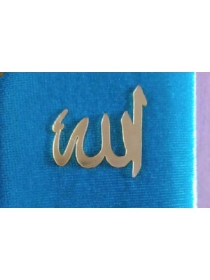 Allah Yazısı Yapışkanlı Mevlüt Kına Nişan Pleksi Gold Renk 25 Adet