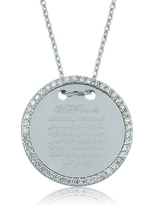 Gümüş Ayete-L Kürsi Plaka Kolye