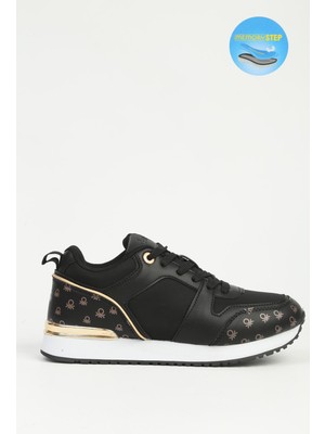 Benetton Kadın Siyah Beyaz Spor Ayakkabı Ithal BNI-12097