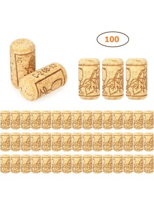 Plazma Şişe Mantarı 100 Adet Doğal Mantar Tıpa - Şarap Şişesi Mantar Tıpası