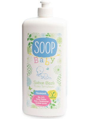 Soop Baby %100 Doğal Kokusuz Yüzey Temizleyici 1L Hipoalerjenik İz Bırakmaz Özellik