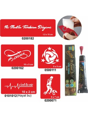 Atatürk Desenleri Hint Kınası ile Geçici Dövme Yapma Seti