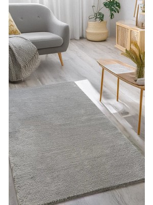 Yumuşak Modern Peluş Kaymaz Salon Oturma Çocuk Yatak Odası Mutfak Antre Gri