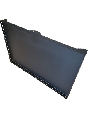 Lazer Kesim Mat Siyah Döküm Soba ve Şömine Altlığı 75X110 cm Sac Kalınlığı: 2 mm
