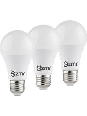 Zmr 105/B.65 3'lü Paket LED Ampul 15W 3000K Günışığı E27 Duylu Enerji Tasarruflu Uzun Ömürlü