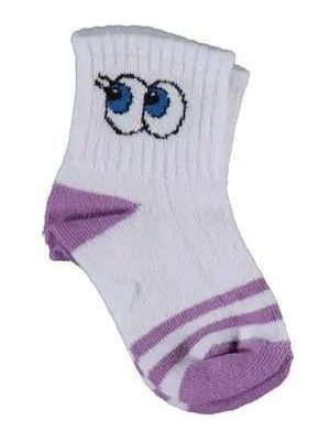 Bibaby Organik Çorap Soket Kısa Eyes Lila