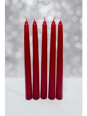 Şamdan Mum 4'lü Kırmızı