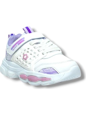 Alessio 019-26 Cilt Anatomik Filet Kız Çocuk Sneaker Beyaz Lila 31-35