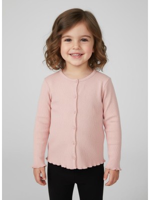 Kız Çocuk Fitilli %100 Pamuklu Düğmeli Hırka