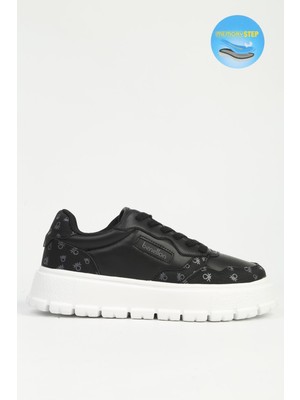 Benetton Kadın Siyah Beyaz Spor Ayakkabı Ithal BNI-12124