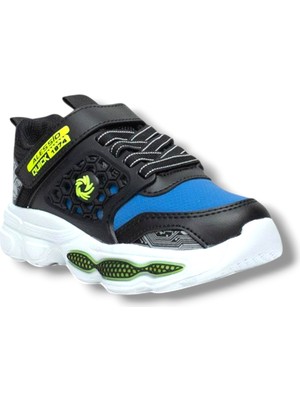 Alessio 019-26 Cilt Anatomik Filet Çocuk Sneaker Siyah Sax 31-35