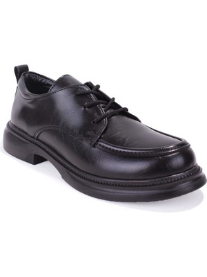 Dagoster DZA07-8892550 Siyah Günlük Bağcıklı Loafer  Kadın Ayakkabı