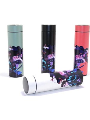1 Adet Anime Baskılı Dijital Göstergeli Termos 500 ml