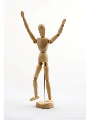 Ahşap Model Manken Ahşap Robot 14 cm