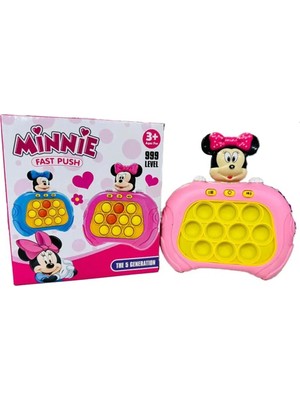 Brother Toys Işıklı Popit Oyun Konsolu Pop It Oyuncak Minnie Mouse Model Mini Konsol