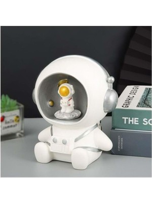 Polyester Masa Üstü Astronot Ledli Lamba