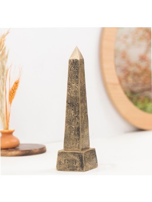 Dekoratif Gold Dikilitaş Biblo