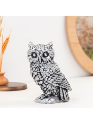 Dekoratif Silver Baykuş Heykeli