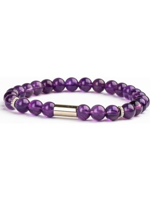 Ametist Doğal Taş Bileklik (6 Mm) – Pozitif Enerji Kaynağı