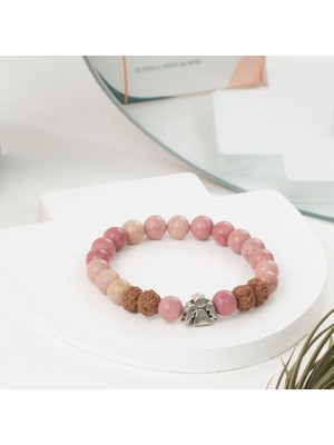 Pembe Kuvars Doğal Bileklik