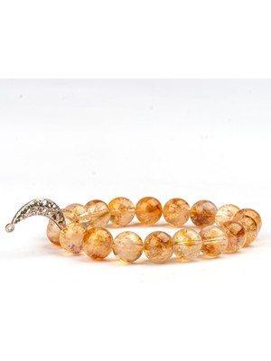 Sitrin Doğal Taş Bileklik (10 Mm) – Altın Bilgelik