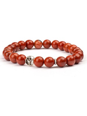 Jasper Doğal Taş Bileklik (8 Mm) – Dingin Ateş