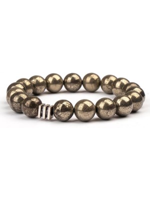 Pirit Doğal Taş Bileklik (10 Mm) – Zihin Kalkanı