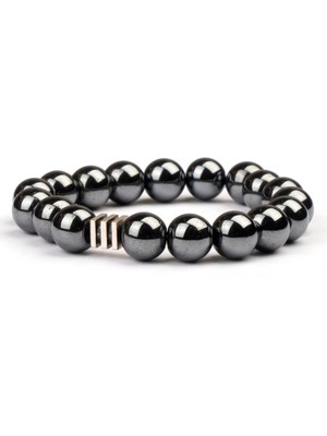 Hematit Doğal Taş Bileklik (10 Mm) – Içsel Merkez