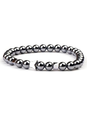 Terahertz Doğal Taş Bileklik (6 Mm) – Negatif Blokaj