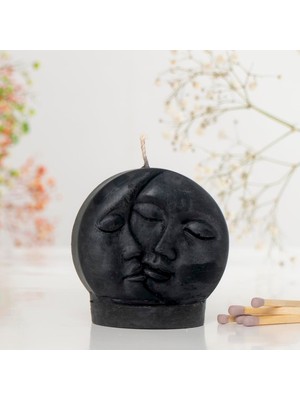 Ay Temalı Vegan Soya Mum